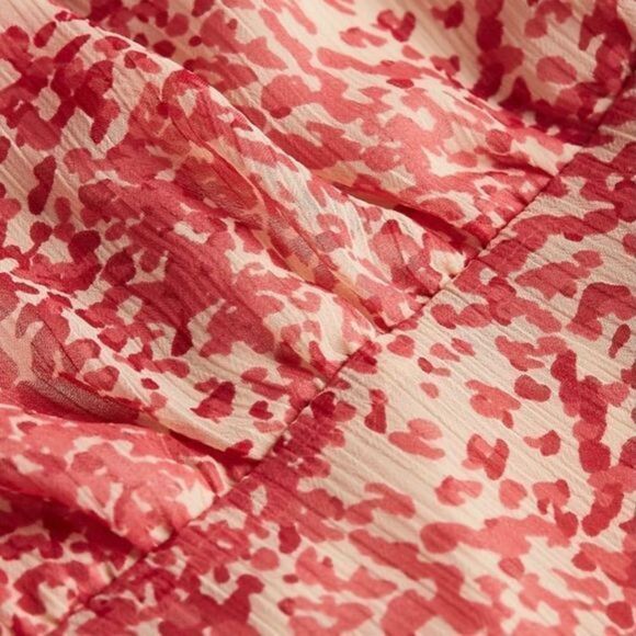 Paisley Ruffle Wrap Front Dress size Large express women's - Picture 7 of 8